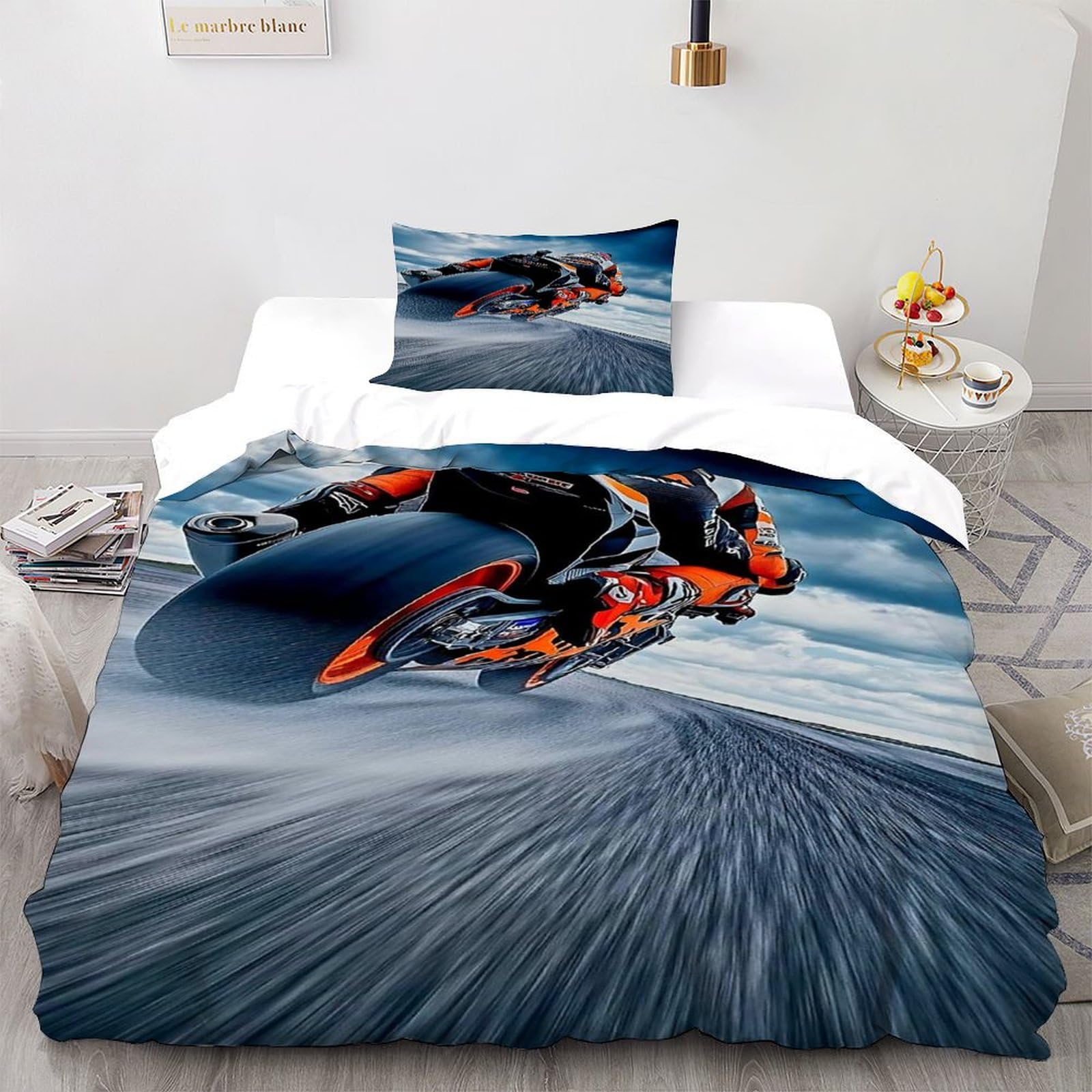 Linge de lit style londonien pour chambre de garçon et fille déco urbaine moderne