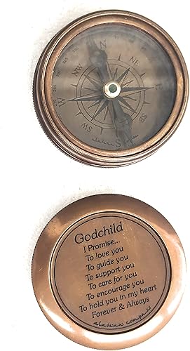 Miniatura 5 de Regalo para ahijado brújula  Godson Goddaughter  I Promise to Love You Bautismo, regalo de confirmación de comunión cristiana, regalos de cumpleaños