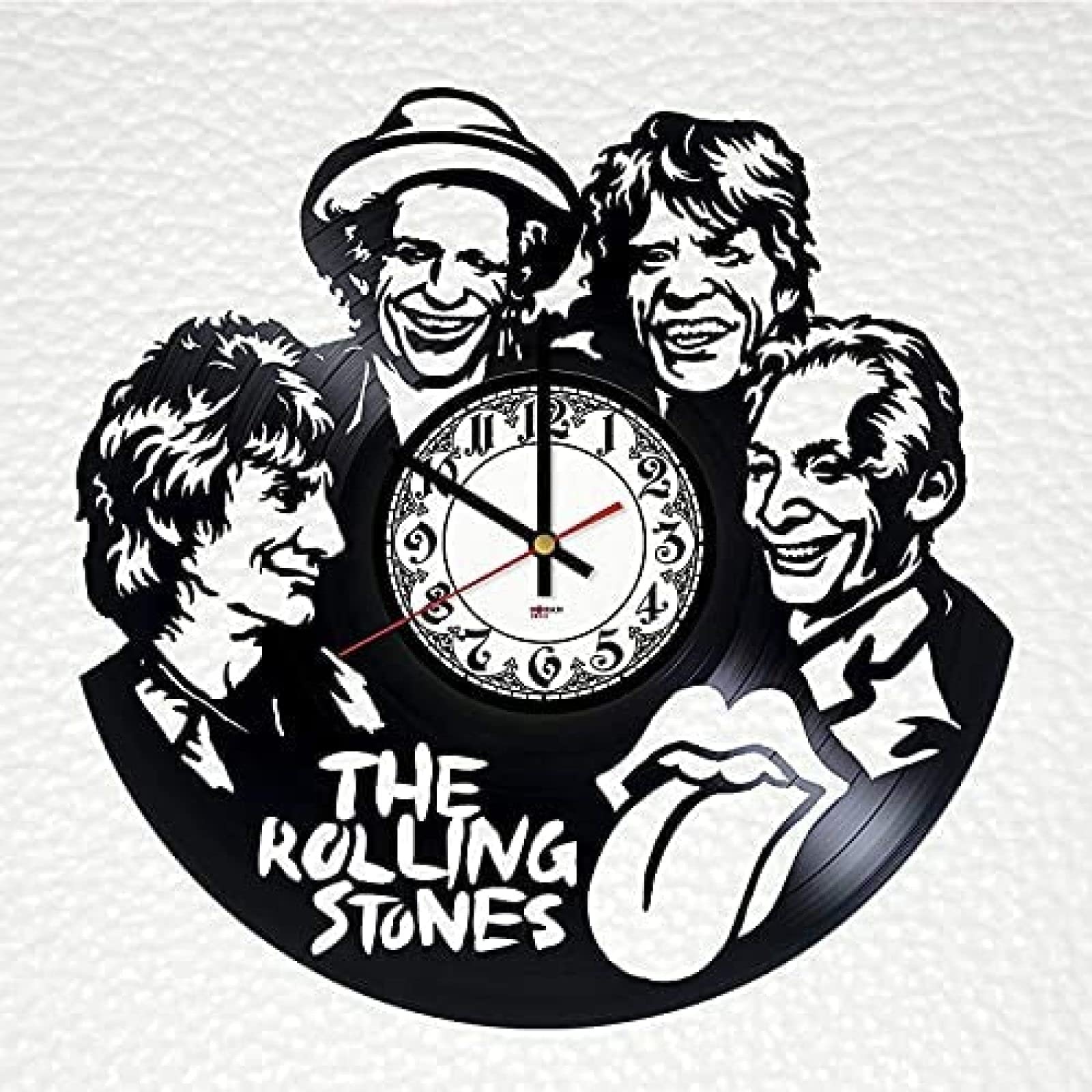 AVJERA Rolling Stones Vinyl Record Retro Wall Clock Birthday New Year Christmas Birthday Gift Personality Creative Home Design