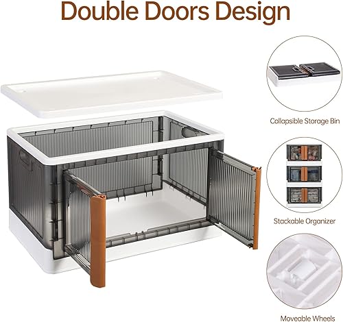 Miniatura 43 de Gabinete de almacenamiento - Organizador de habitación, organizador de estantes de plástico, contenedores de almacenamiento con tapas, caja