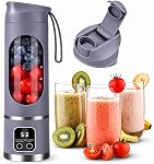 Portable Blender Personal Juicer for Shakes and Smoothies,Portable Blender Cup,Small Blenders,Mixing,Compact,6 Stainless Steel Blades, Ideal for Travel & Gym (white)