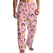 Custom Face Pajama Pants-Personalized Photo Sleep Pants Gift for Men Women