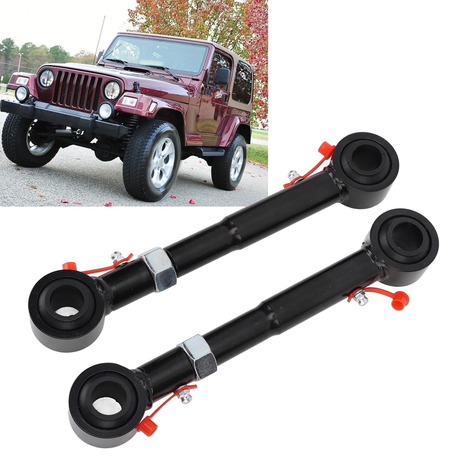 Ejoyous Łącznik Stabilizatora Przedniego Odsprzęgający Łącznik Stabilizatora Przedniego Przedni Wahacz Zdejmowany dla TJ 1998-2006 Cherokee XJ 1984-2001