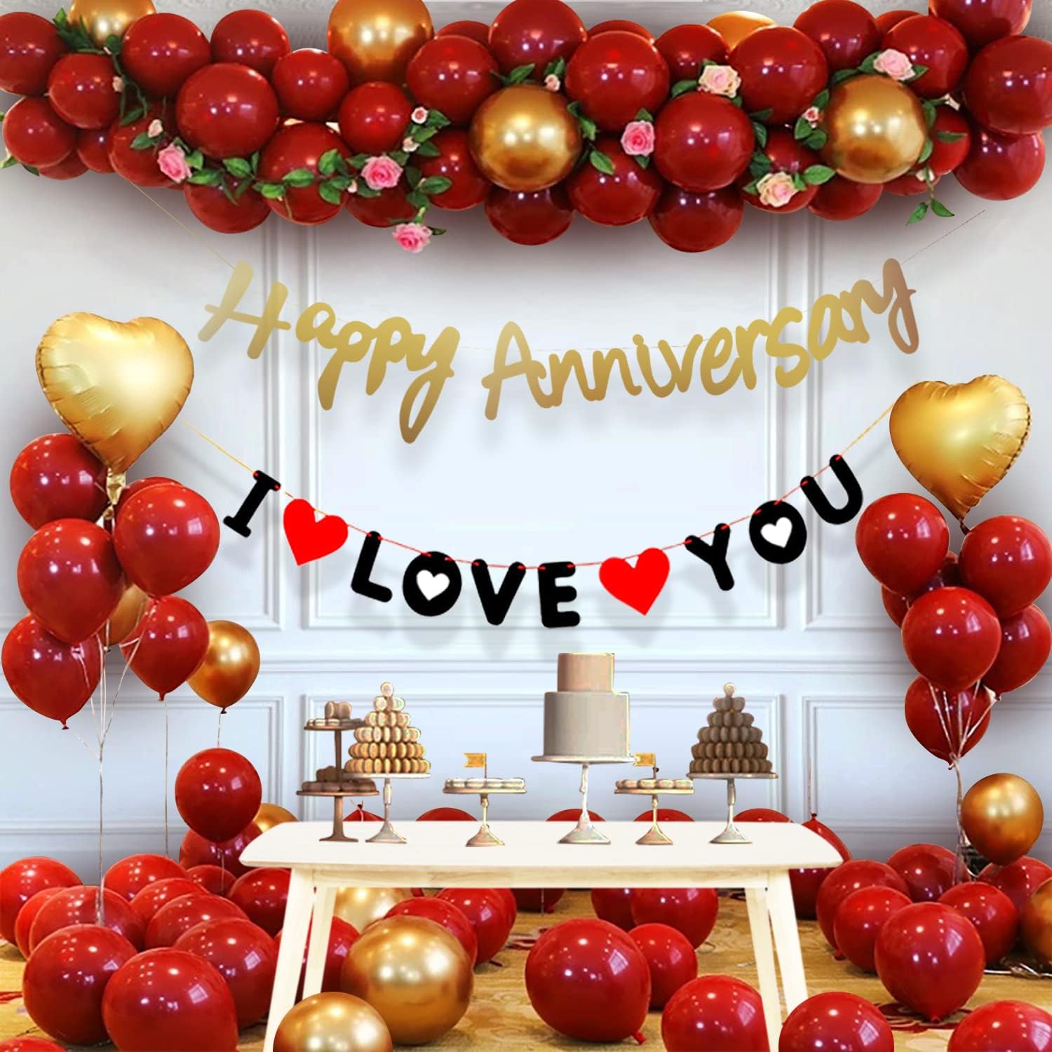 Party Propz Large Happy Anniversary Decorations Pack of