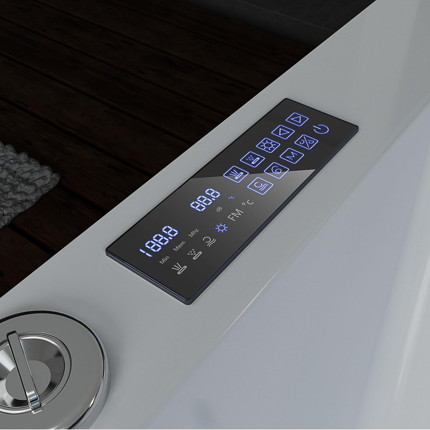 Installation of the headrests on the Empava tub