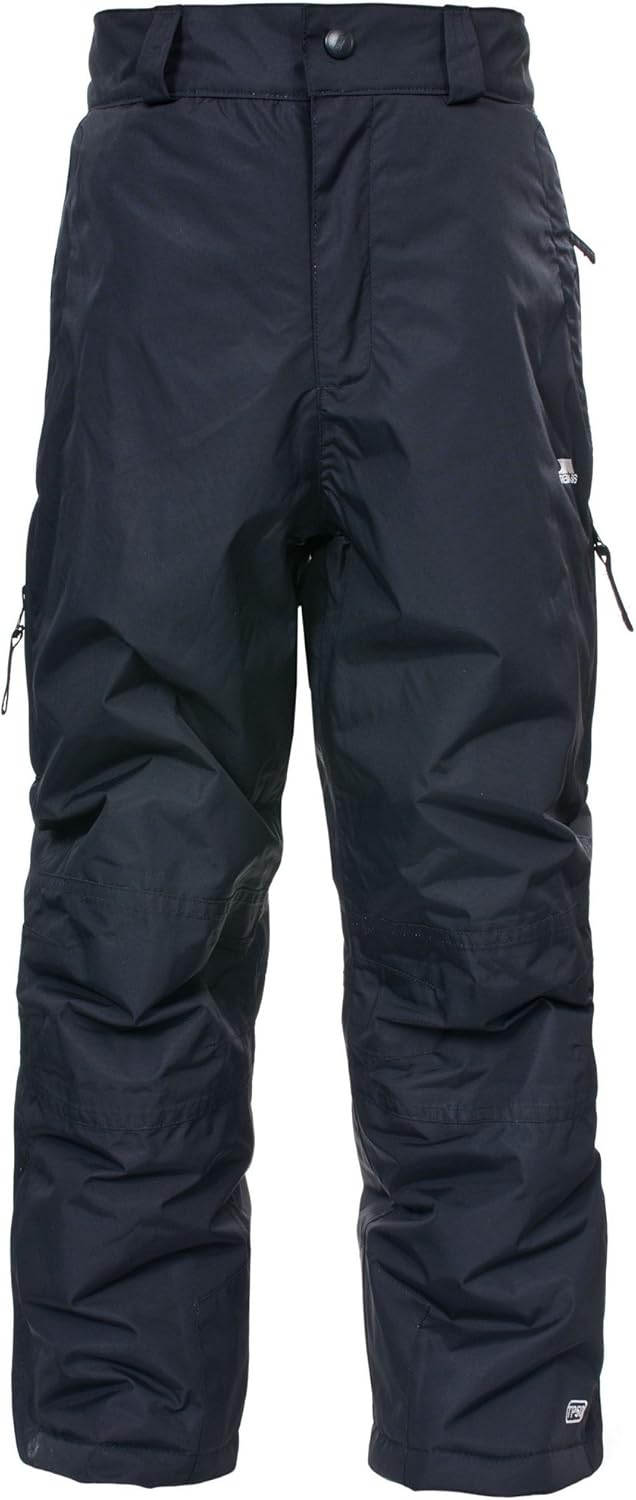 Trespass Kids Unisex Marvelous Ski Pants with Detachable Braces (7/8 Years) (Black)