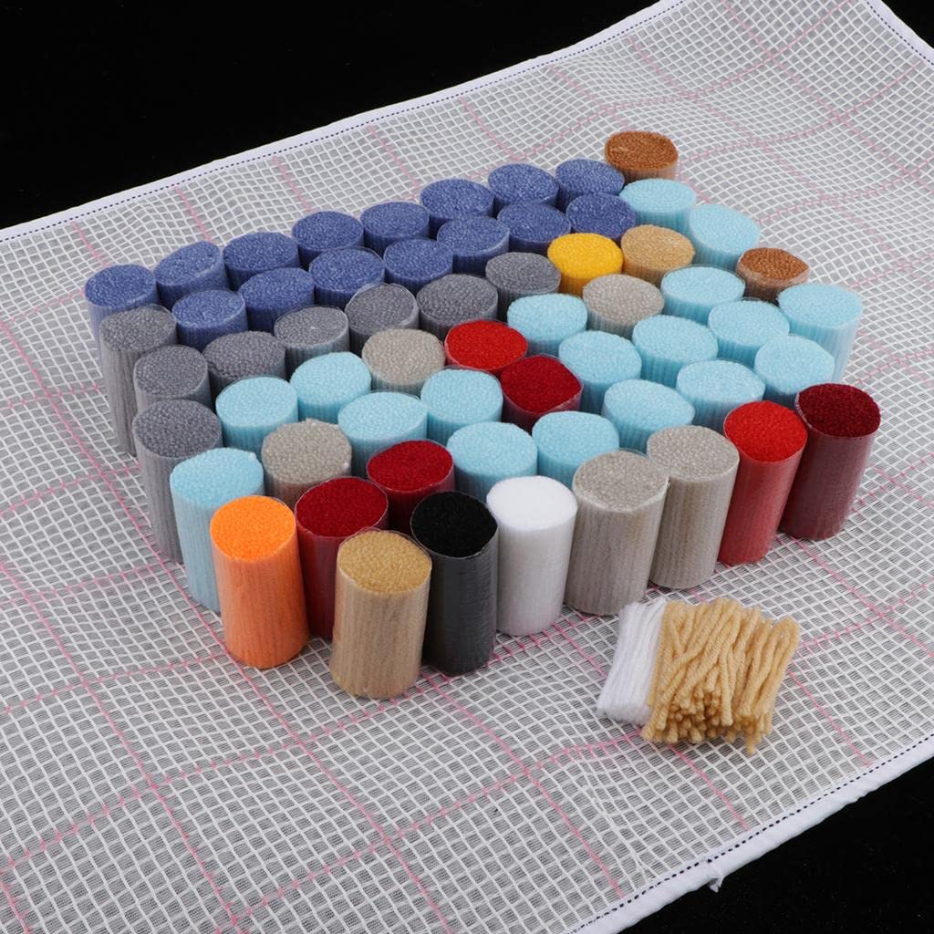 predolo Latch Hooking Kit Teppich Haken Stickerei Bastelkissen Häkelbedarf aus Acryl Und Stoff für Bastelfreunde Familien Wohnaccessoires Heimdekoration, Vögel