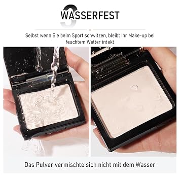 Setting Powder Oil Control and Long-Lasting Compact Make Up Powder for 12-Hour Matte Finish Waterproof and Sweat-Resistant Powder Makeup with Mirror and Powder Puff (#02 Natural)