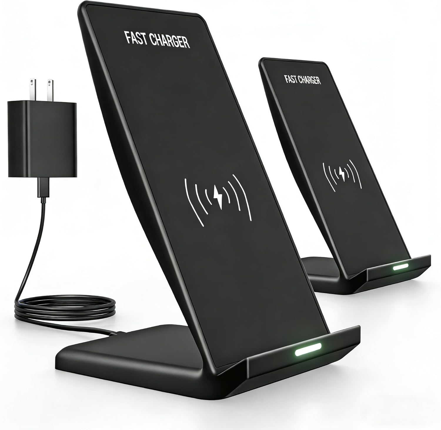 15W Wireless Phone Charger Stand,6FT Fast Android Wireless Charger Station for iPhone 17/17 Air/17 Pro Max/15/14/13, 15W Fast Charging for Samsung Galaxy S23 S22 S21 with 20W USB C Charging Block Cube