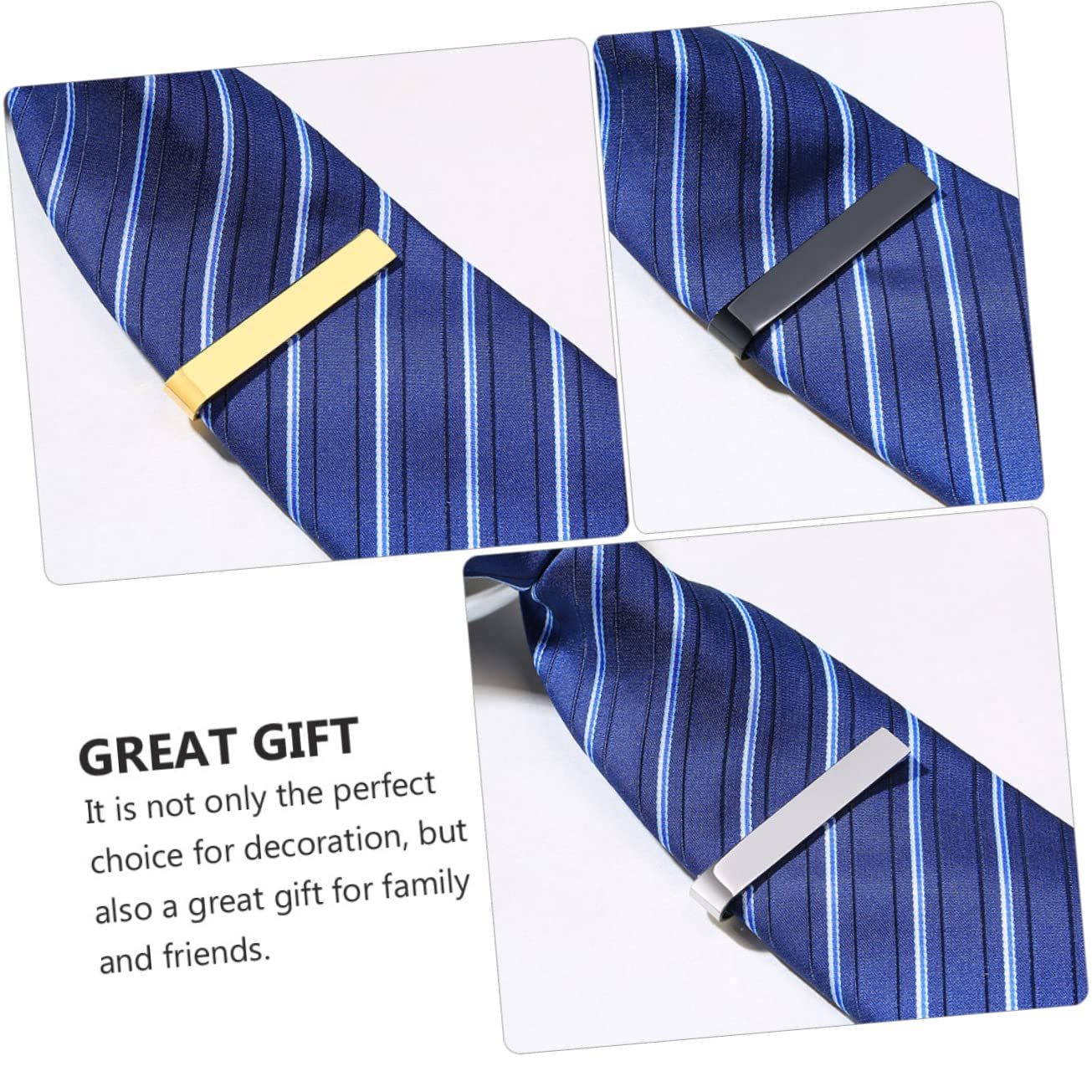 9piezas Clip Para Corbata De Inoxidable Diseño Clásico y Moderno Accesorio De Negocios Para Hombre Para Formalidades