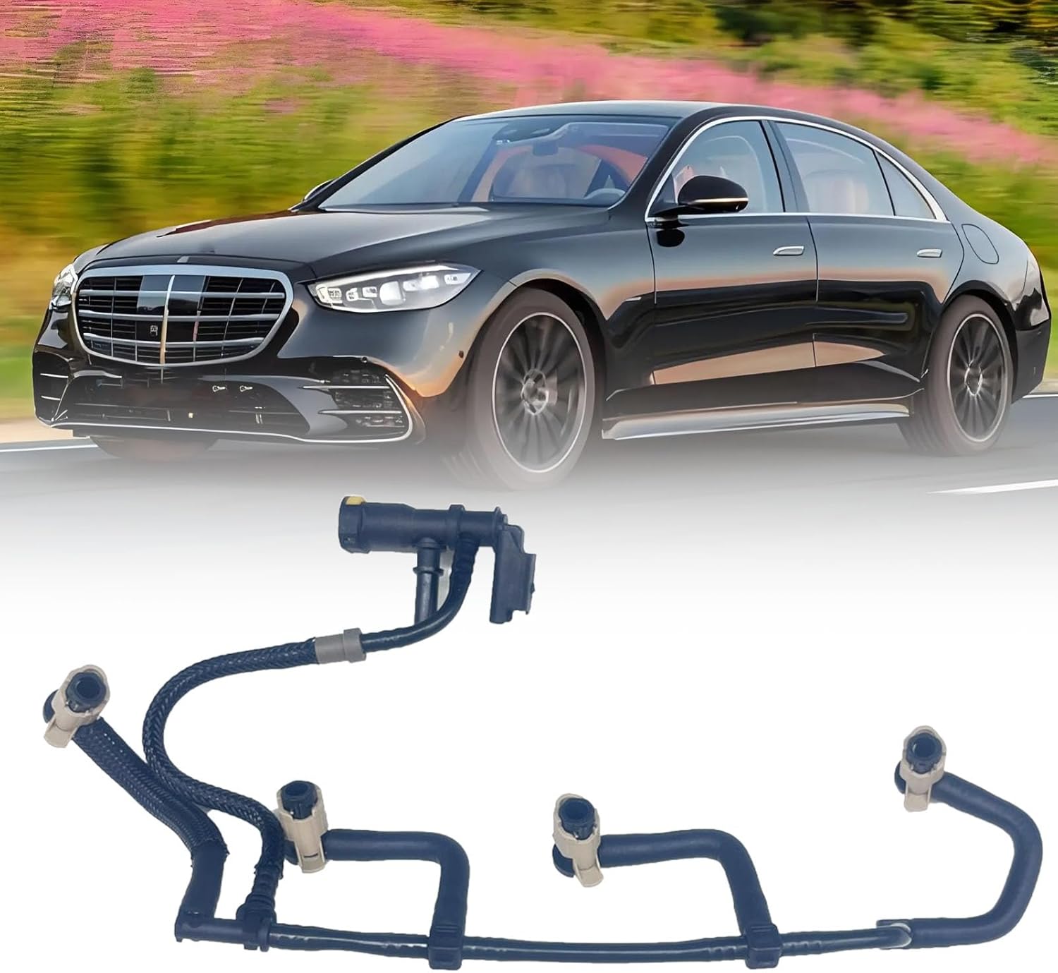 A6070700332 166714557R 1667100QAK For C117 X117 Oil Leak Off Pipe Replacement Return Hose Automotive Accessory Fuel Leak Off Replacement Return Hose Automotive Accessories Easy Installation