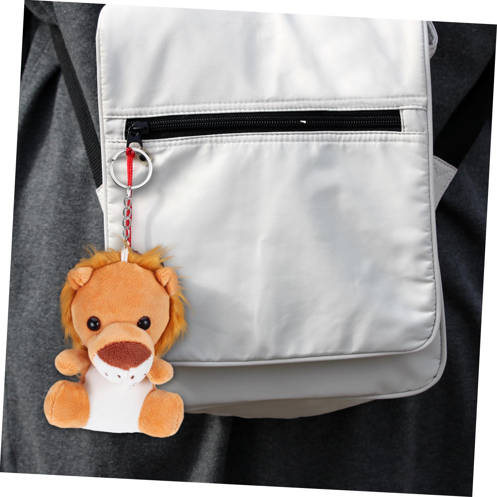 24 Llaveros de Peluche de Animales Anilla, PP Algodón | Bolsas y Llaves, Colgante para Mochila, Recuerdos de Fiesta para Niños