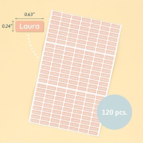 Miniatura 4 de Teddylabels - 175 etiquetas adhesivas de nombre pequeñas (0.63 x 0.24 pulgadas) para etiquetar tus objetos más pequeños. Etiquetas adhesivas
