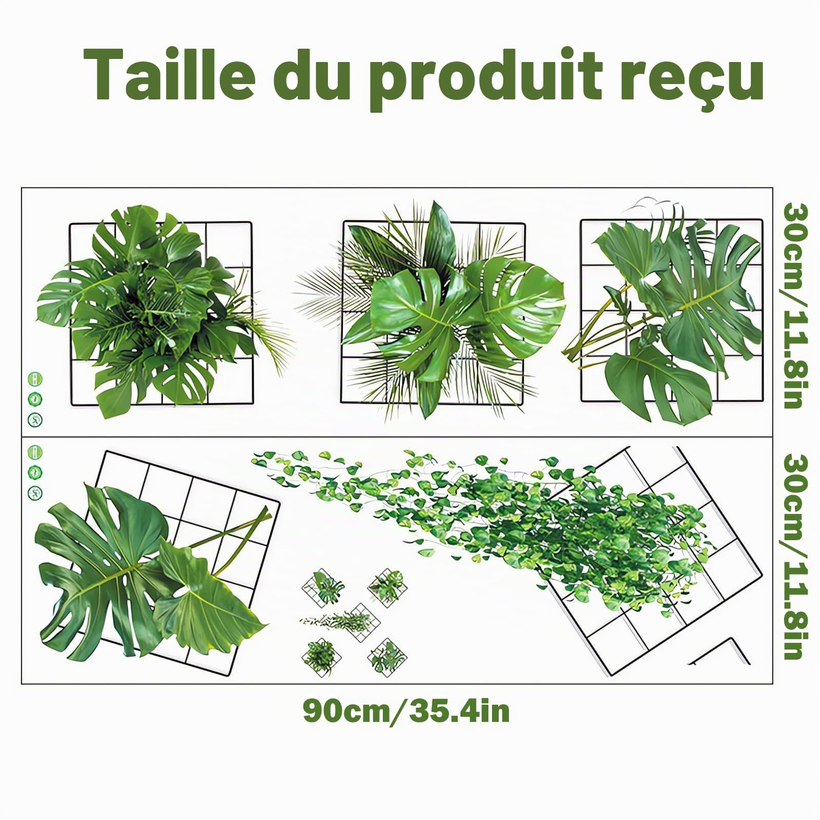 5 Pcs Stickers Muraux Végétaux Autocollants Muraux 3D Adhésif et résistant | Stickers Muraux Cuisine stickers muraux pour porte plante Adaptés à la Chambre, au Salon, au Bureau, à la Cuisine (A)