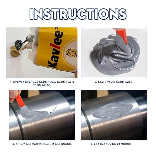 Miniatura 6 de Pegamento de reparación multiusos, pegamento AB impermeable, pegamento de reparación de fundición para metal, pegamento de reparación de metal,