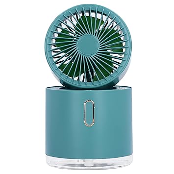 USB Rechargeable Fan, 4000mAh Battery Table Misting Fan Keep The Air Humidity USB Powered Mute Powerful Airflow for Home/Office/School