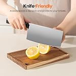 Petites planches de coupe en bois d'Acacia pour la cuisine non toxique, planche à découper en bois réversible avec rainure de jus, planche de coupe de bois pour la viande, les légumes et les fruits 25.5 × 18 cm