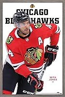 Vista 9 de Trends International NHL Chicago Blackhawks - Póster de pared de la serie 23 de Seth Jones, 22.4 pulgadas de largo x 14.7 W, versión premium sin