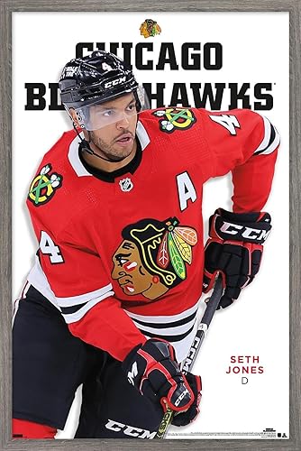 Trends International NHL Chicago Blackhawks - Póster de pared de la serie 23 de Seth Jones Trends International NHL Chicago Blackhawks - Póster de pared de la serie 23 de Seth Jones