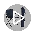 Image of Niyam Folding Chair Big with Side Pocket - Portable Foldable Nylon Base Fabric Camping Chair for Fishing Beach Picnic Outdoor Garden Chair (Moon, Black)