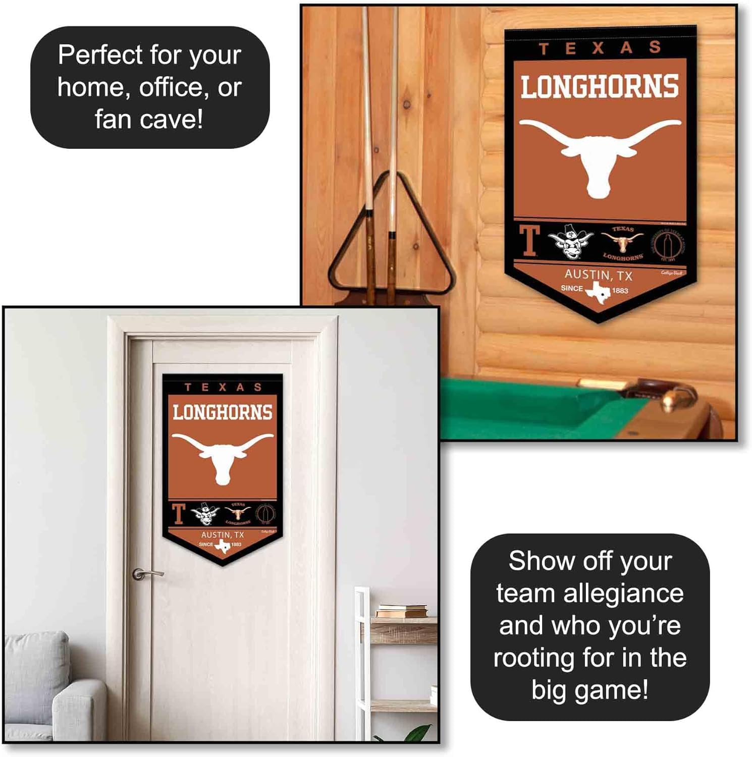 Texas Longhorns Heritage History Banner Pennant - Image 3