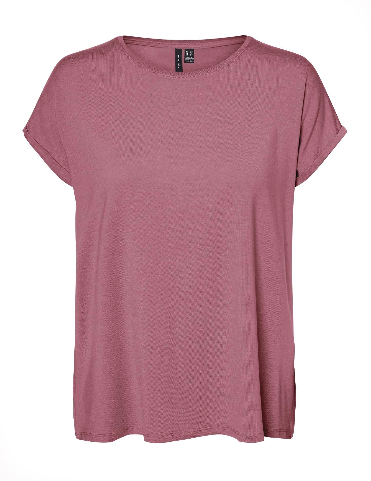 VERO MODA Vmava Plain SS Top Gajrs Noos T-Shirt Femme