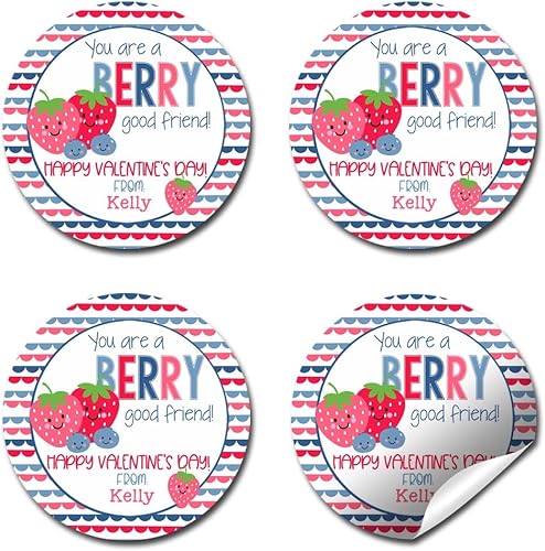 Miniatura 7 de Amanda Creation - Etiquetas adhesivas personalizadas y personalizadas para el día de San Valentín, 40 calcomanías circulares de fiesta de 2 pulgadas