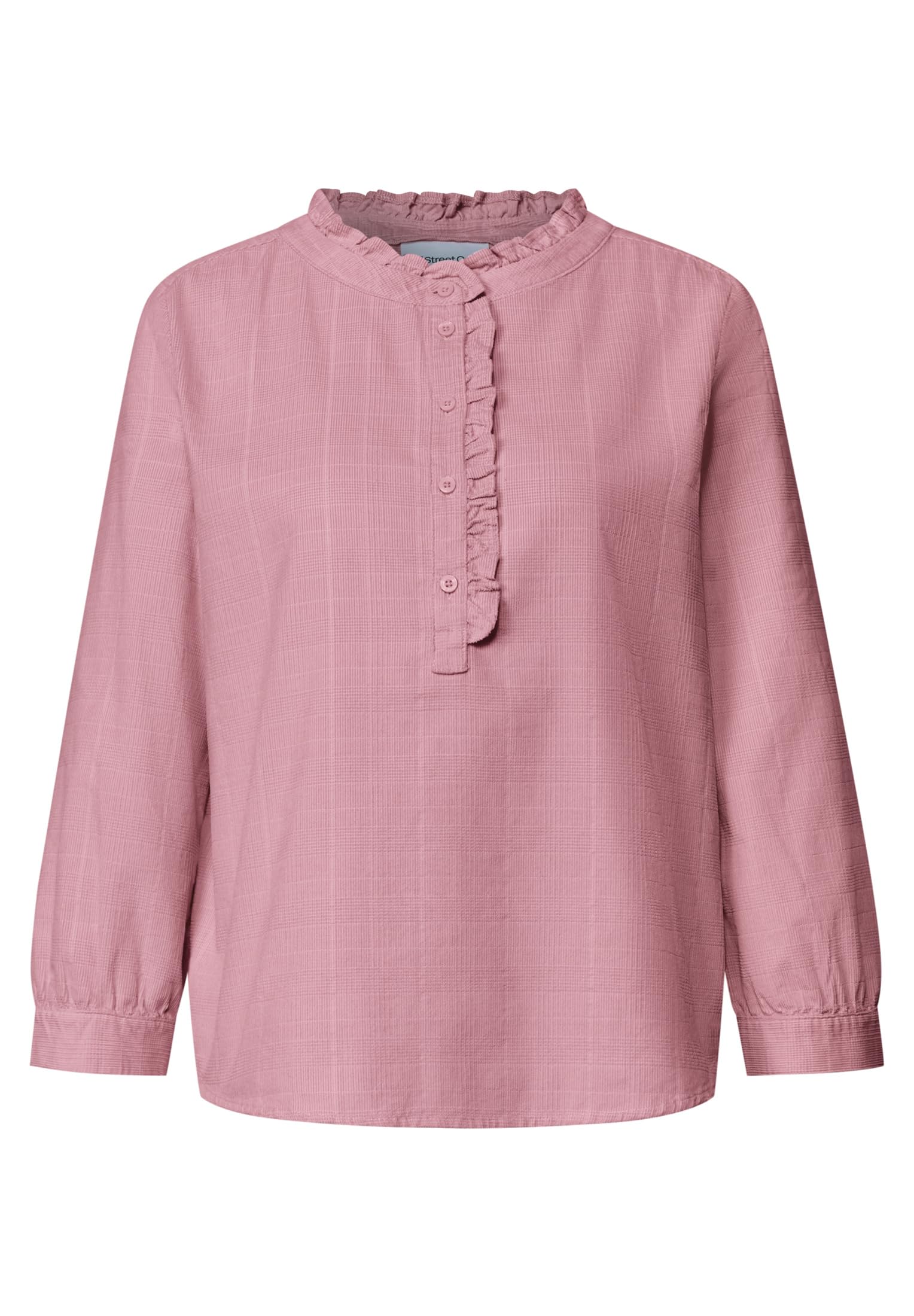 Street One Damen Langarm Cordbluse mit Rüschendetails