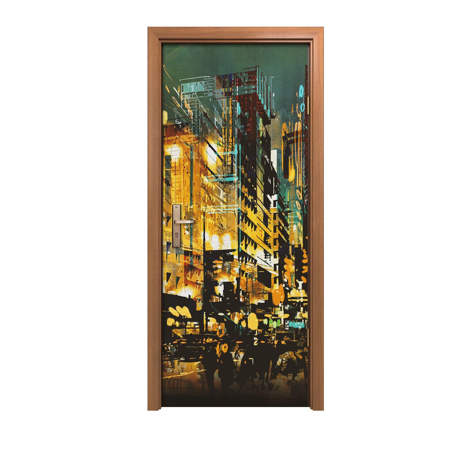 Autocollant de porte 90x200cm décoration murale poster