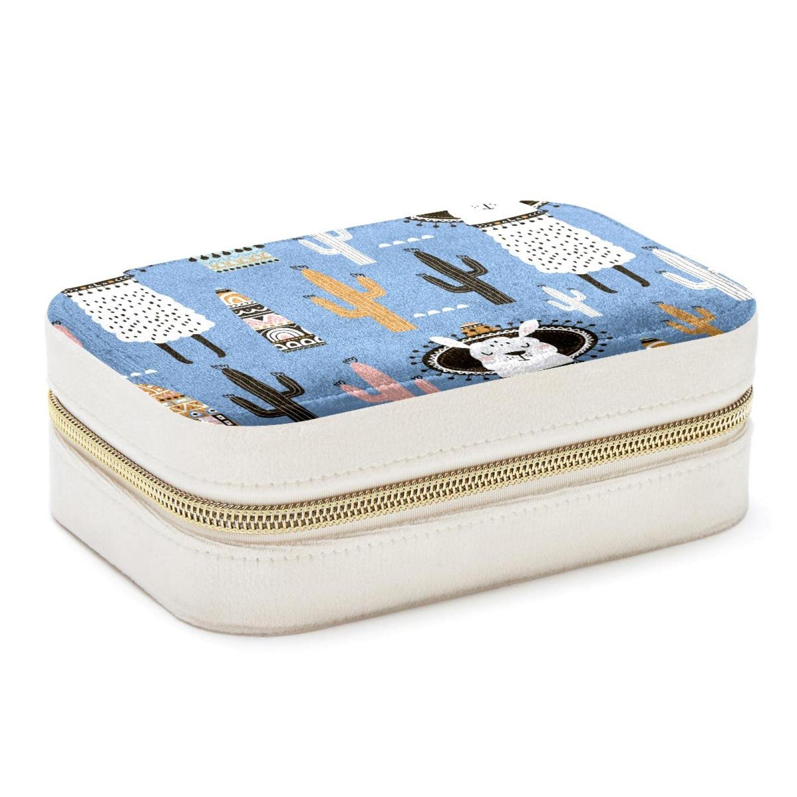 Boîte à bijoux de voyage alpaga : cadeau parfait pour fille et ado tendance
