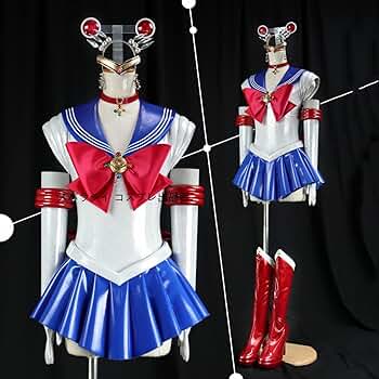 ♡セーラームーン コスプレ フルセット♡衣装・ブーツ・ウィッグ・小物付き Amazon.co.jp: [KANKUXS] フルセット 衣装+靴+髪飾り 美少女