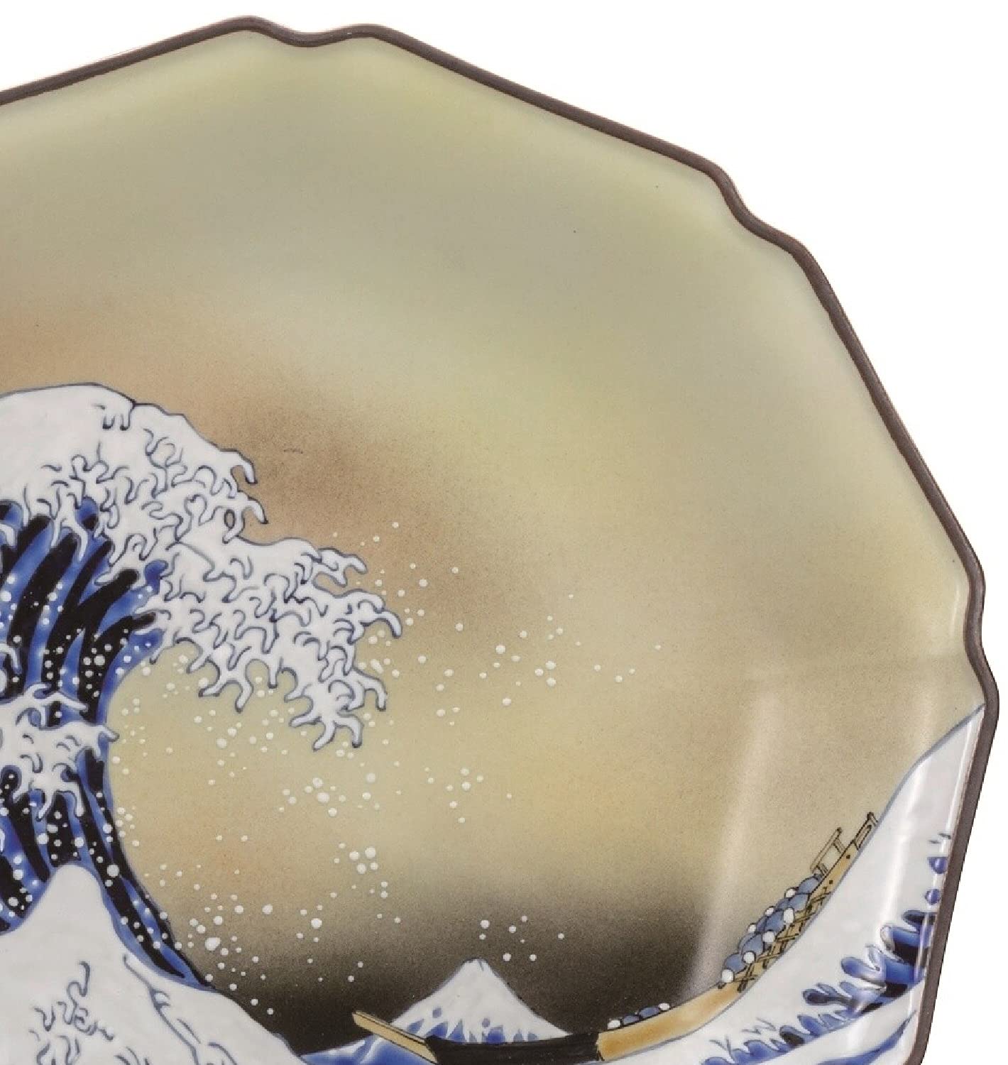 九谷焼 飾皿 | 北斎 神奈川沖浪裏 | 10号 皿立付 | 九谷焼 飾皿 | 北斎 神奈川沖浪裏 | 10号 皿立付 | 美山
