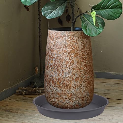 Miniatura 68 de Paquete de 6 platos para plantas, bandeja goteo agua, 4, 5, 6, 7, 8, 9, 10, 11, 12, 13, 15, 17, 19 pulgadas, resistentes, interior, exterior, base