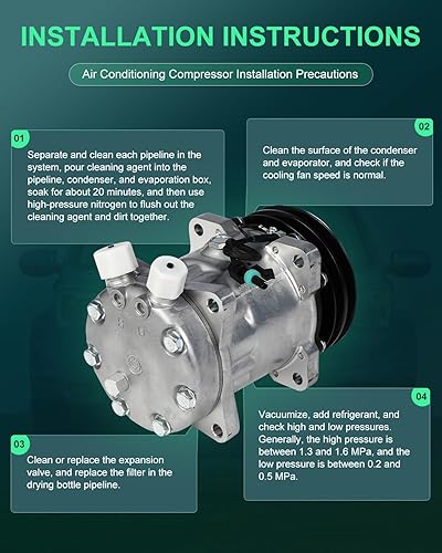Miniatura 1009 de SCITOO CO 10739C - Compresor de CA compatible con Honda Element 2.4L 2003 2004 2005 2006 2007 2008 2009 2010 2011