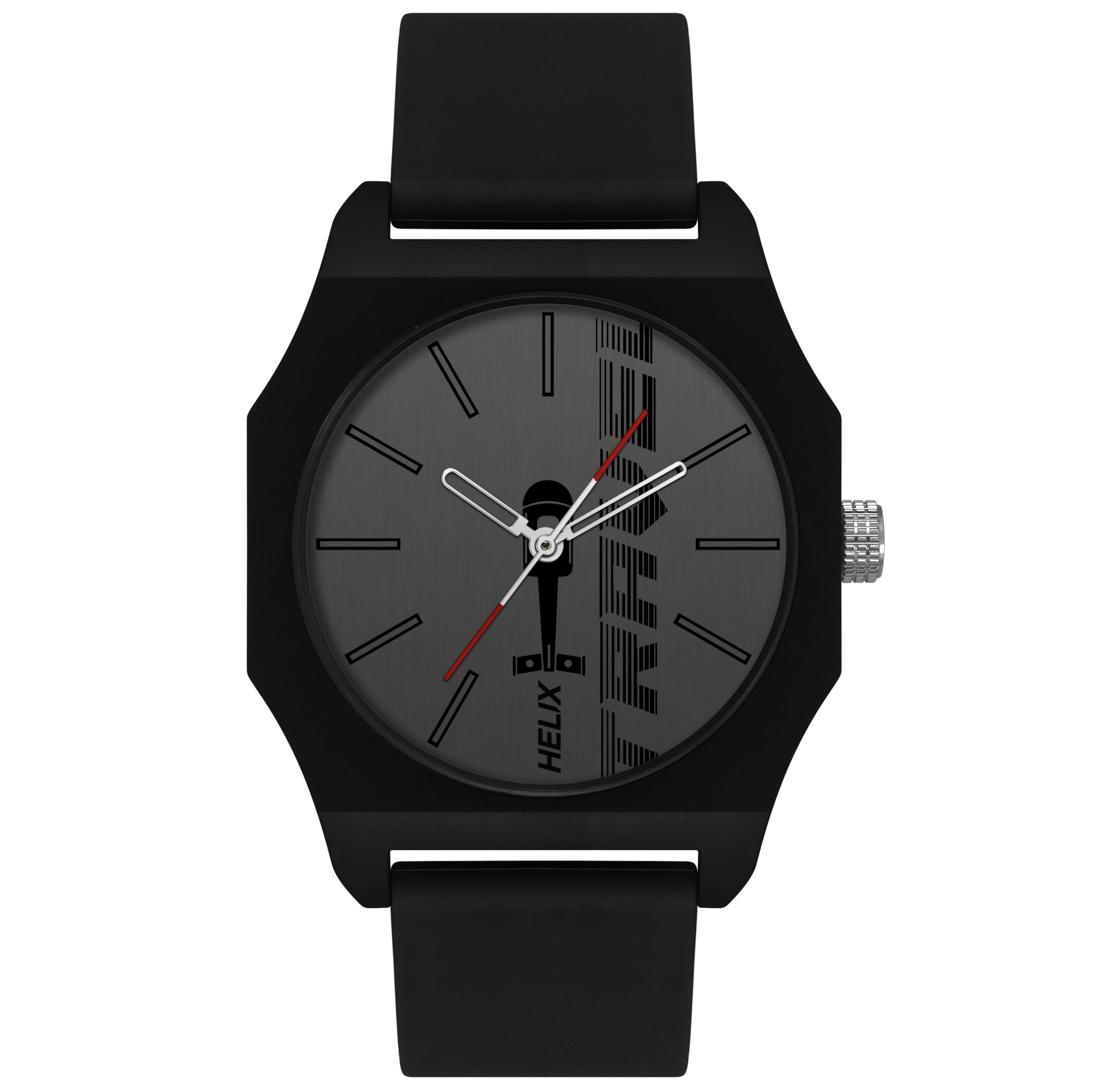 Helix by Timex Grey Octagon Analog Watches for Men | Quartz Movement Silicone Strap Men Watches | Upto 30 m Water Resistance with Buckle Closure | Gift for Men TW041HG13 (B0D75VYN52) Amazon Price History, Amazon Price Tracker