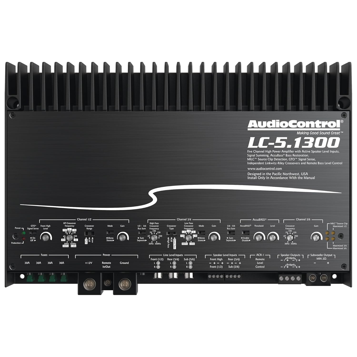 Amplificador de audio para auto AudioControl LC-5.1300 1300W 5 canales