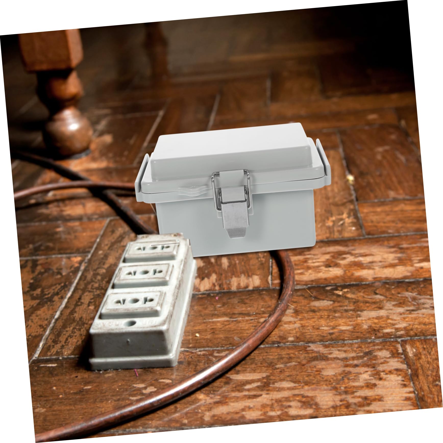 Uonlytech 5 Juegos caja electrica caja de salida exterior caso de energía del proyecto plástico de plástico entrada de cable s de conexión cable eléctrico línea entrante auto