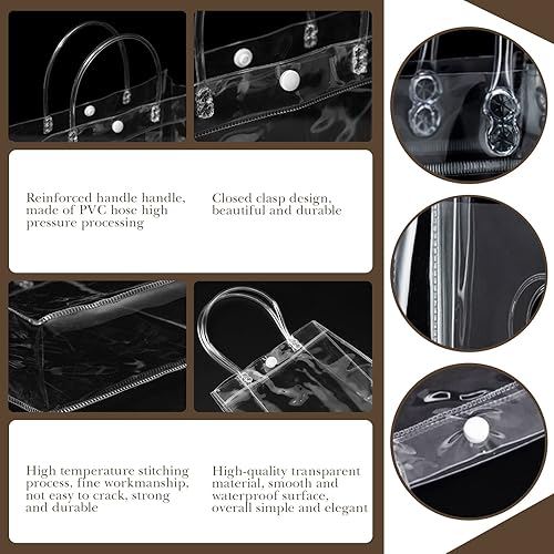 Miniatura 3 de BadenBach 20 bolsas de regalo transparentes con asas, 6.3 x 9.8 x 3.1 pulgadas, pequeñas bolsas de regalo transparentes, bolsas de regalo de