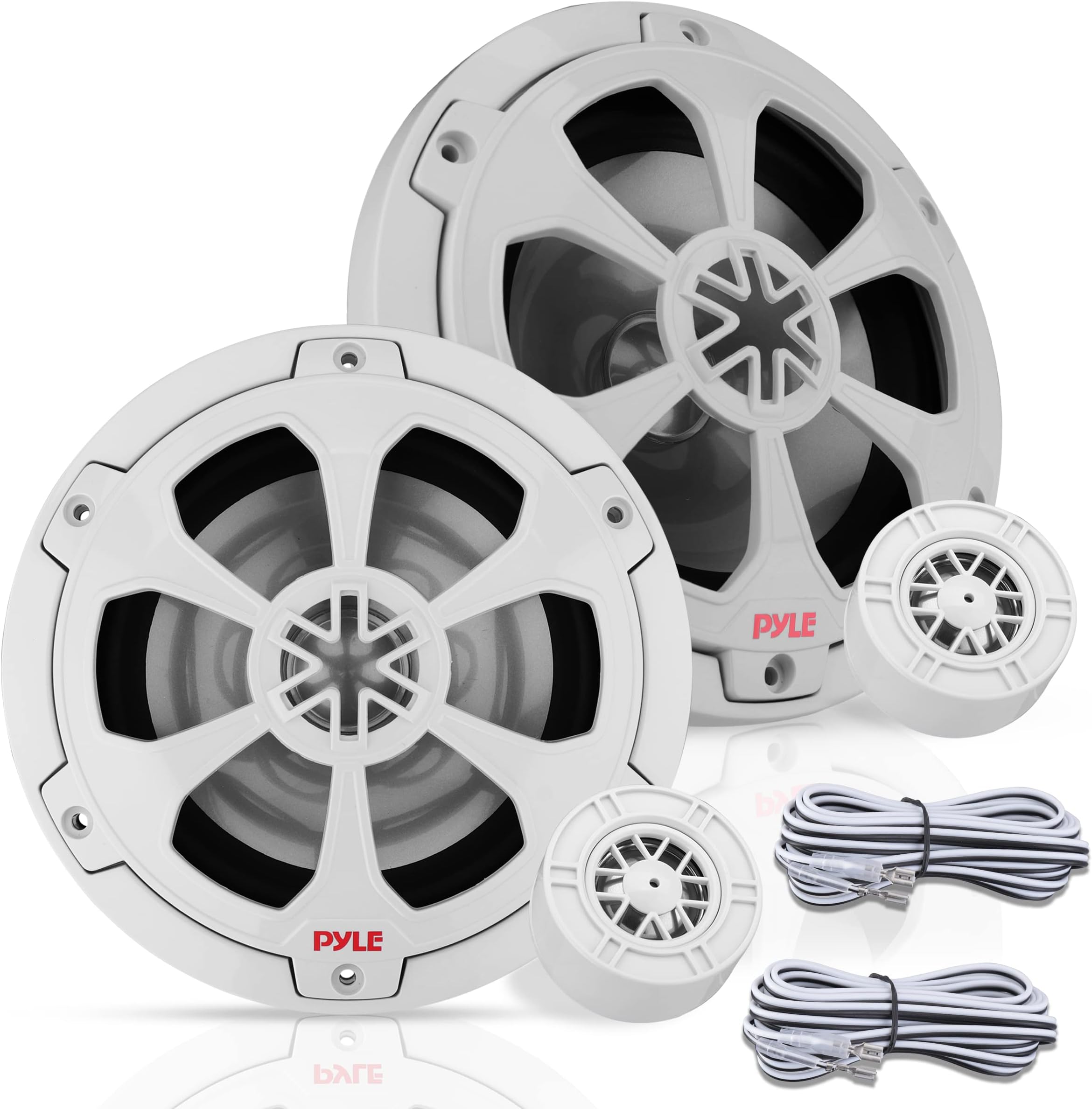 Pyle 6.5 Inch Marine Speakers (Pair) 2way IPX4