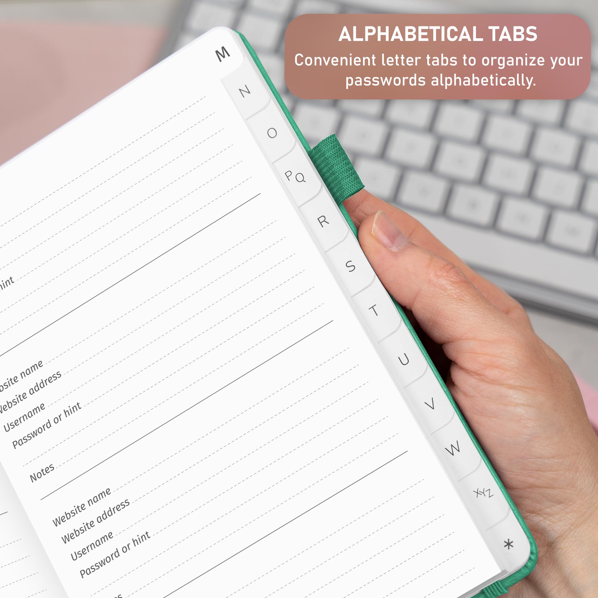 Harphia Libreta De Contraseñas Con Pestañas Alfabéticas - Li | Envío Gratis