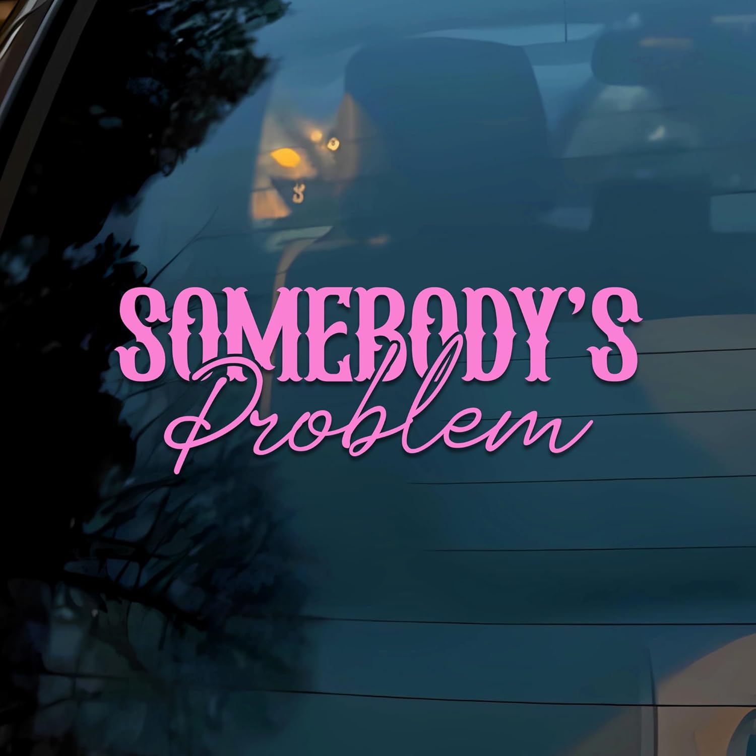 Somebody's Problem Car Decal Funny Quotes, Mental Health, Anxiety, Sarcastic, Joke Humor Car Window Accessories Affirmations Vinyl Waterproof 6 Inches Bumper Sticker Gift for Mom Dad Friend - Image 2