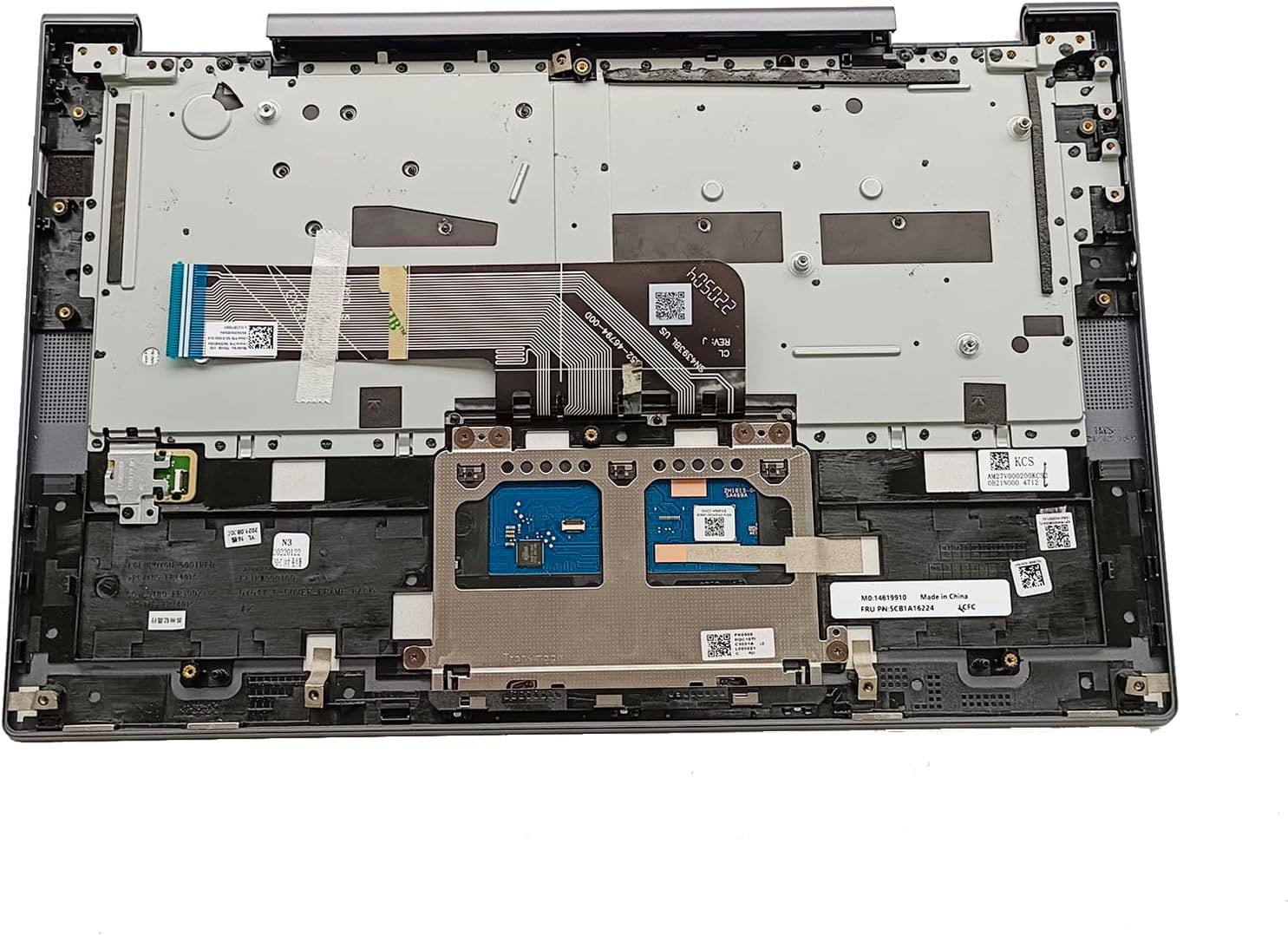 Replacement for Lenovo Yoga 7 14ITL5 7-14ITL5 82BH Laptop Upper Top Cover Case Palmrest Backlit US Keyboard Touchpad Assembly Part 5CB1A16224 Gray
