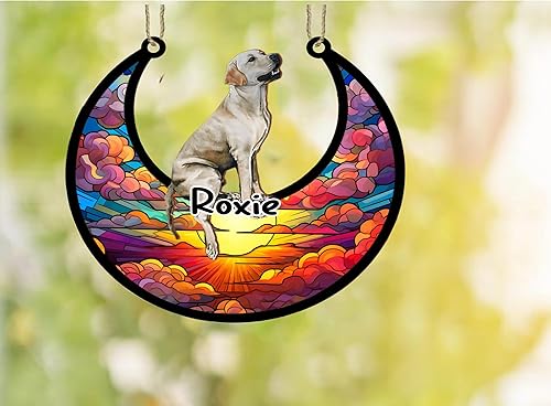 Vista 113 de LOVELYPOD Adorno de Navidad personalizado de perro pastor alemán, atrapasoles conmemorativo, adorno de Navidad de pastor alemán con nombre, pérdida