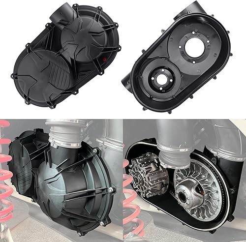 Cubierta de embrague exterior e interior X3, cubierta de cinturón de transmisión de la placa trasera del embrague de guía de aire CVT compatible con