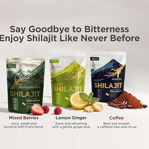 Miniatura 2 de Paquete de 3 gomitas Shilajit puras de sabor para hombres y mujeres, potenciador de energía, 3000 mg Shilajit de grado platino sin OMG  Ashwagandha