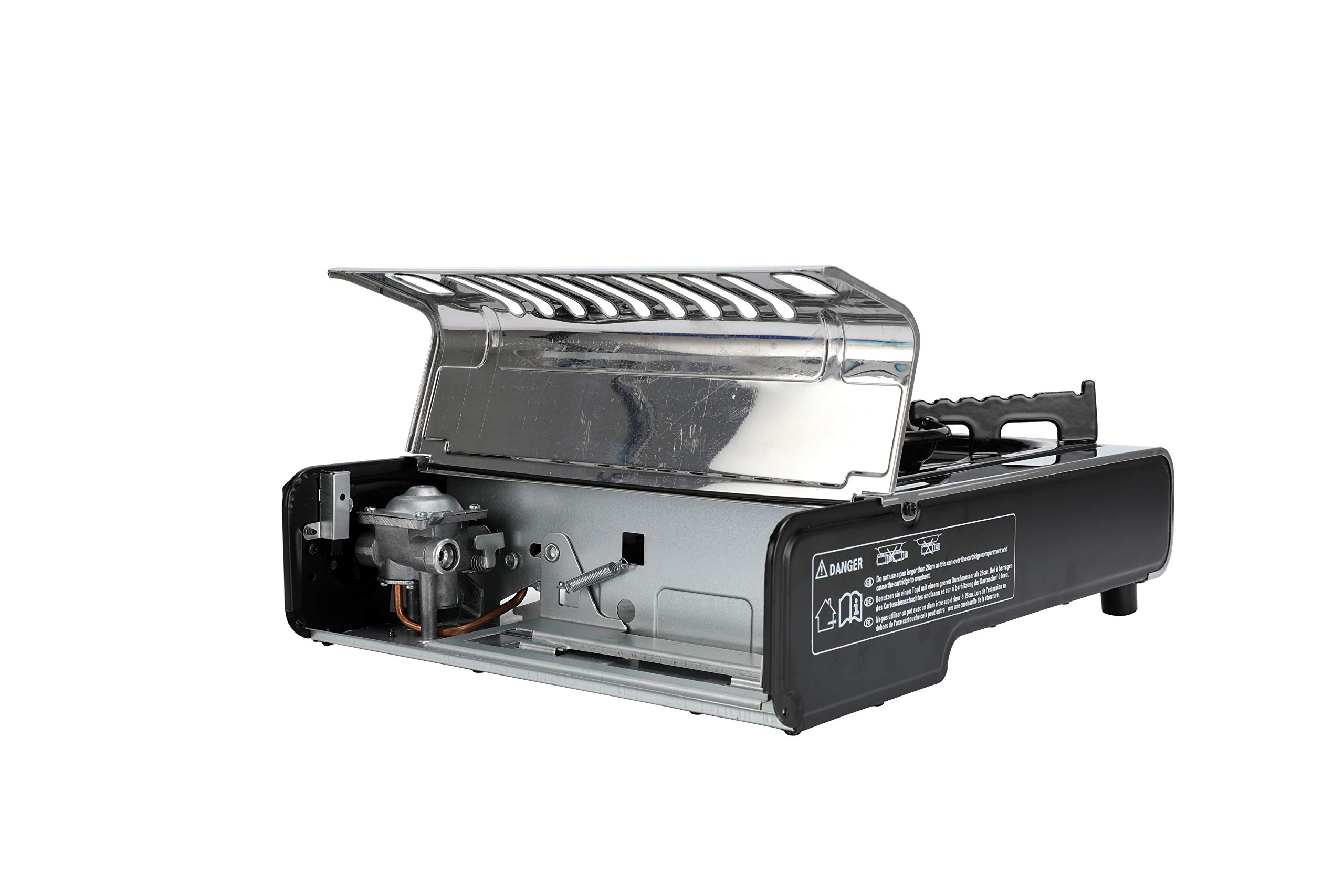Imex tragbarer Gaskocher 2,2 kW, Campingkocher mit Tasche, geeignet für den Einsatz im Camping, Outdoor, Auto, Wohnwagen, automatische Piezo-Zündung