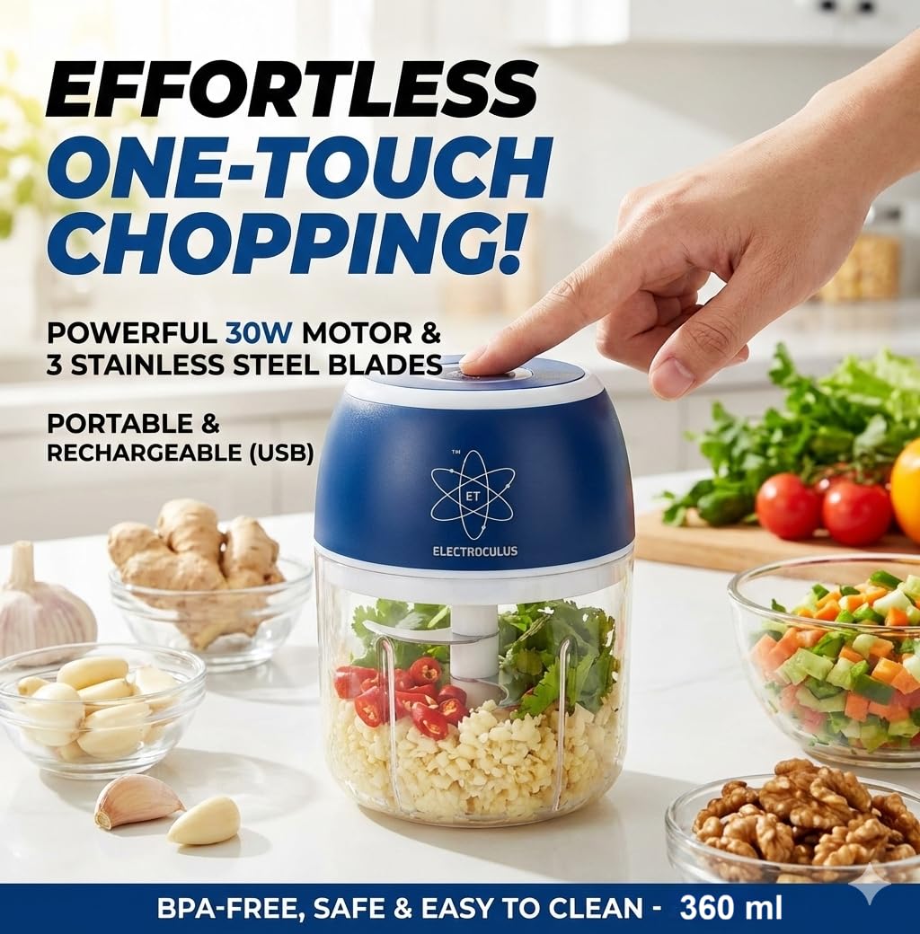 Electroculus Rechargeable Mini Electric Chopper 