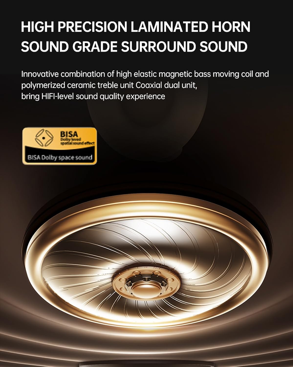 Diagram illustrating the internal sound components of the earbuds.