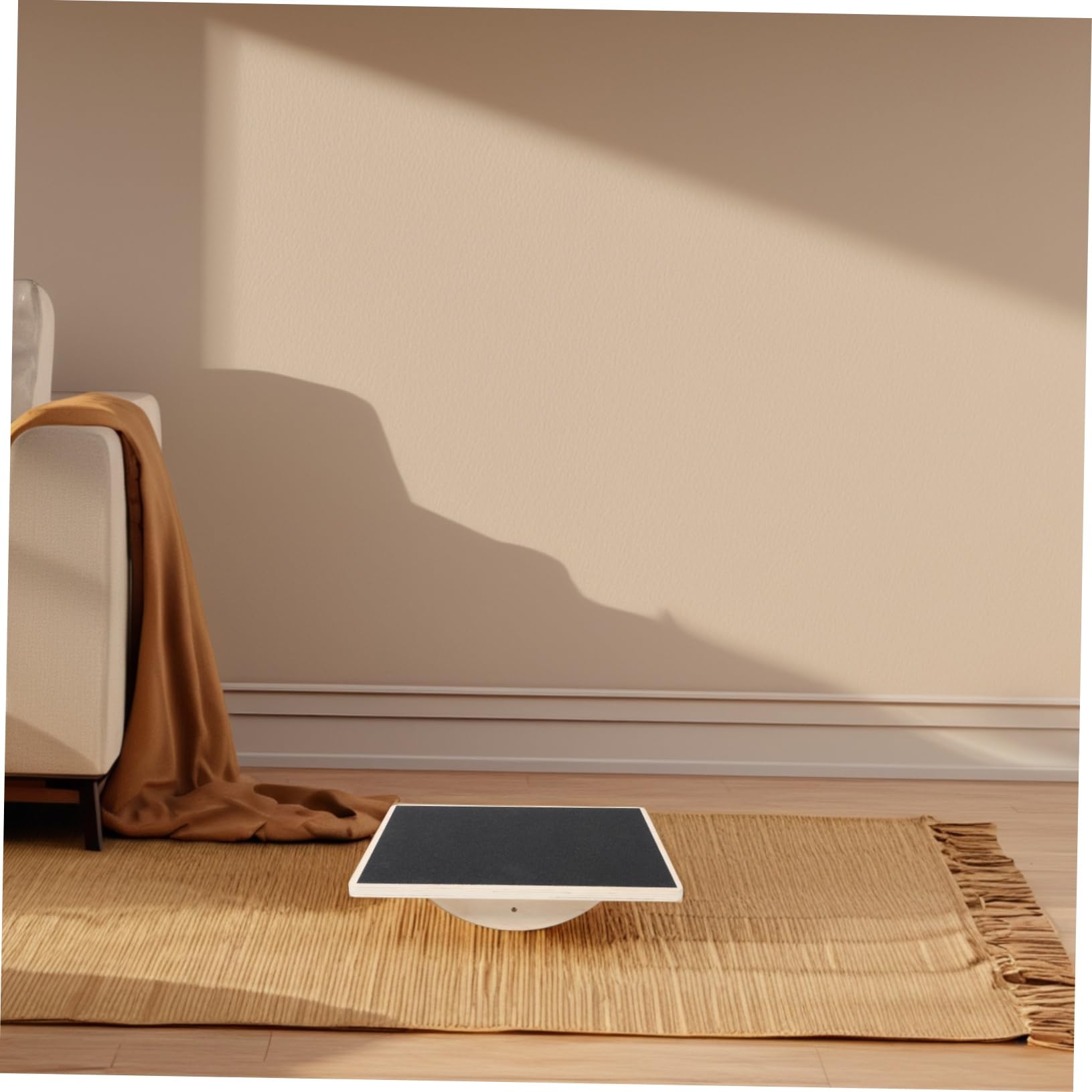 Tavola Bilanciamento Yoga in Legno Rettangolare per Adulti | Allenamento Stabilità e Coordinazione, Superficie Antiscivolo, Uso Home Gym