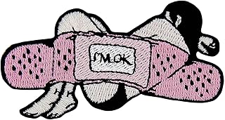 ZEGINs Self Recovery I AM OK Band Aid Patch Embroidered Applique Badge Iron On Sew On Emblem